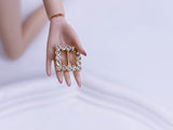 B227 Silver/Gold/Bronze Based Square 9mm Buckle With Crystal Mini Buckles Sewing Craft Doll Clothes Making Sewing Supply