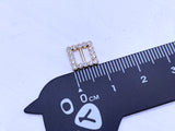 B227 Silver/Gold/Bronze Based Square 9mm Buckle With Crystal Mini Buckles Sewing Craft Doll Clothes Making Sewing Supply