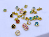 B234 Cute 5mm Round With Dots Shank Buttons Micro Mini Buttons Tiny Buttons Doll Buttons Doll Sewing Craft Supplies