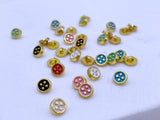 B234 Cute 5mm Round With Dots Shank Buttons Micro Mini Buttons Tiny Buttons Doll Buttons Doll Sewing Craft Supplies