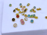 B234 Cute 5mm Round With Dots Shank Buttons Micro Mini Buttons Tiny Buttons Doll Buttons Doll Sewing Craft Supplies