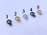 B235 Silver/Bronze/Gold/Dark Gun Color 10×6mm Lobster Clasps Jewelry Making Doll Accessories Craft Supplies