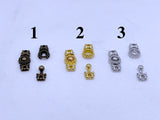 B238 Bronze/Gold/Silver 10mm Decorative Hook Buckle  Mini Buckles Sewing Craft Doll Clothes Making Sewing Supply