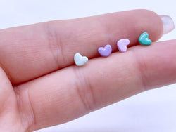 B239 Multi-Color 5mm Heart Shape Shank Buttons Micro Mini Buttons Tiny Buttons Doll Buttons Doll Sewing Craft Supplies