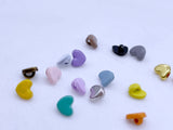 B239 Multi-Color 5mm Heart Shape Shank Buttons Micro Mini Buttons Tiny Buttons Doll Buttons Doll Sewing Craft Supplies