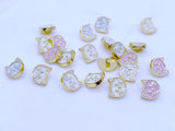 B240 Cute 7mm Cat Head Shank Buttons Micro Mini Buttons Tiny Buttons Doll Buttons Doll Sewing Craft Supplies