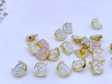 B240 Cute 7mm Cat Head Shank Buttons Micro Mini Buttons Tiny Buttons Doll Buttons Doll Sewing Craft Supplies