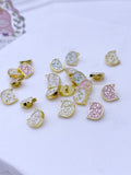 B240 Cute 7mm Cat Head Shank Buttons Micro Mini Buttons Tiny Buttons Doll Buttons Doll Sewing Craft Supplies