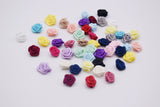 B242 Tiny 1cm Satin Ribbon Rose Flower Decor Sewing Craft Doll Clothes Making Sewing Supply Accessories