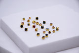 B254B Gold Color Base 3mm/4mm Sew On Glass Crystal Rhinestones Micro Mini Doll Clothes Doll Sewing Craft Supply