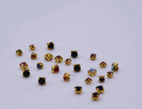 B254B Gold Color Base 3mm/4mm Sew On Glass Crystal Rhinestones Micro Mini Doll Clothes Doll Sewing Craft Supply