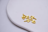 B255 Tiny Little Gold Color 12mm Bow Charm  Doll Craft Jewelry Making Doll Sewing Supplies