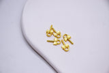 B255 Tiny Little Gold Color 12mm Bow Charm  Doll Craft Jewelry Making Doll Sewing Supplies