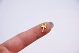 B255 Tiny Little Gold Color 12mm Bow Charm  Doll Craft Jewelry Making Doll Sewing Supplies