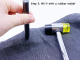 W021 Rivet Studs Setter Tool With Base For 6mm Mini Rivet Studs Doll Sewing Supply