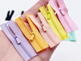 W024 Mini Rectangle Zipper Puller 6CM Zipper Mini Tiny Super Small Zipper Doll Sewing Craft Doll Clothes Making Sewing Supply