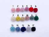 W028 Cute 15mm Fleece Pom Pom Ball Doll Sewing Decoration Notions Craft Supply