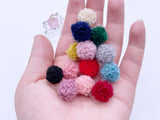 W028 Cute 15mm Fleece Pom Pom Ball Doll Sewing Decoration Notions Craft Supply