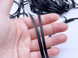 R007 3.5MM 5MM Black Skinny Ribbon Sewing Craft Doll Clothes Making Sewing Supply