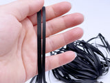 R007 3.5MM 5MM Black Skinny Ribbon Sewing Craft Doll Clothes Making Sewing Supply