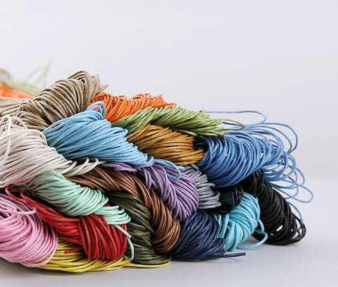 R009 Multi Colors 1mm Wax Cotton Cord Jewelry Making Stringing Sewing Craft Doll Clothes Making Sewing Supply