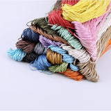 R009 Multi Colors 1mm Wax Cotton Cord Jewelry Making Stringing Sewing Craft Doll Clothes Making Sewing Supply