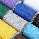 R021 Shiny 0.5mm 1mm Wax Cord Jewelry Making Stringing Sewing Craft Doll Clothes Making Sewing Supply