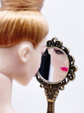 D002 Retro Vintage Style Mirror Doll Miniature Charm Dollhouse Display For 12" Fashion Dolls Like FR PP Blythe BJD Momoko Poppy Parker Fashion Royalty