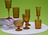 D053 Vintage Style Color Glass Look Goblets Drinking Glasses Set Dollhouse Miniature Display For 1/12 Scale 1/6 Scale Dolls