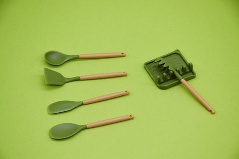 11PCS Silicone Spatulas Set Wooden Handle ulti-Purpose Kitchen Utensils Set Cooking Tools Kitchen Gadgets with Storage Bucket - Kitchen Utensils and Spatula price 11PCS Silicone Spatulas Set Wooden Handle ulti-Purpose Kitchen Utensils Set Cooking Tools Kitchen Gadgets with Storage Bucket - Kitchen Utensils and Spatula price