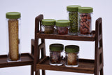 D055 Clear Glass Looking Storage Kicthen Food Jars Set Dollhouse Miniature Display For 1/6 Scale Dolls