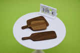 D059 Wood Bread Pizza Food Cutting Board With Handle Dollhouse Miniature Display For 1/6 Scale Dolls