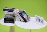 D060 Set Of 9 Books 3×4cm Dollhouse Miniature Display For 1/6 Scale Dolls