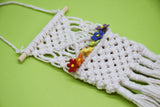 D062 Wall Hanging Decorative Woven Storage Bag Dollhouse Miniature Display For 1/6 Scale Dolls