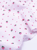 F015 Cute Strawberry 45×35cm Cotton Fabric For Doll Clothes Sewing Doll Craft Sewing Supply