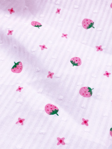 F015 Cute Strawberry 45×35cm Cotton Fabric For Doll Clothes Sewing Dol – i  Sew For Doll