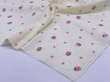 F015 Cute Strawberry 45×35cm Cotton Fabric For Doll Clothes Sewing Doll Craft Sewing Supply