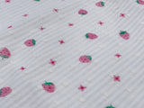 F015 Cute Strawberry 45×35cm Cotton Fabric For Doll Clothes Sewing Doll Craft Sewing Supply