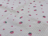 F015 Cute Strawberry 45×35cm Cotton Fabric For Doll Clothes Sewing Doll Craft Sewing Supply