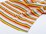 F024 Skinny Rib Knit Colorful Stripes Stretch Fabric 30×45cm For Doll Clothes Sewing Craft Sewing Supplies For 12" Fashion Dolls Like FR PP Blythe BJD