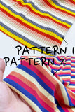 F024 Skinny Rib Knit Colorful Stripes Stretch Fabric 30×45cm For Doll Clothes Sewing Craft Sewing Supplies For 12" Fashion Dolls Like FR PP Blythe BJD