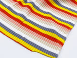 F024 Skinny Rib Knit Colorful Stripes Stretch Fabric 30×45cm For Doll Clothes Sewing Craft Sewing Supplies For 12" Fashion Dolls Like FR PP Blythe BJD
