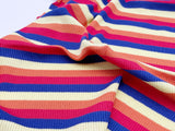 F024 Skinny Rib Knit Colorful Stripes Stretch Fabric 30×45cm For Doll Clothes Sewing Craft Sewing Supplies For 12" Fashion Dolls Like FR PP Blythe BJD
