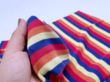 F024 Skinny Rib Knit Colorful Stripes Stretch Fabric 30×45cm For Doll Clothes Sewing Craft Sewing Supplies For 12" Fashion Dolls Like FR PP Blythe BJD