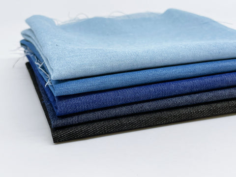 Denim Fabric Blue Plain Washed Stretch Denim Jeans Fabric Material - Etsy