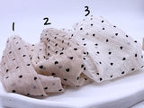 F055 Linen Fabric With Little Hearts 45×35cm For Doll Clothes Sewing Doll Craft Sewing Supplies For 12" 16" Fashion Dolls