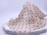 F055 Linen Fabric With Little Hearts 45×35cm For Doll Clothes Sewing Doll Craft Sewing Supplies For 12" 16" Fashion Dolls