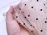 F055 Linen Fabric With Little Hearts 45×35cm For Doll Clothes Sewing Doll Craft Sewing Supplies For 12" 16" Fashion Dolls