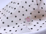 F058 Linen Fabric With Little Flowers 45×35cm For Doll Clothes Sewing Doll Craft Sewing Supplies For 12" 16" Fashion Dolls