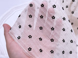 F058 Linen Fabric With Little Flowers 45×35cm For Doll Clothes Sewing Doll Craft Sewing Supplies For 12" 16" Fashion Dolls